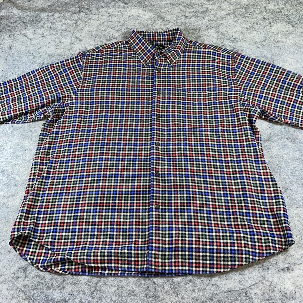 Orvis Luxury‎ Flannel Shirt Men's XL Multicolor Window Plaid Long Sleeve Outdoor - Picture 2 of 10